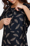 Coucou Maternity Full Length Loungewear Dress With Front Zipper And Discreet Feeding - Dark Navy — thumbnail 5